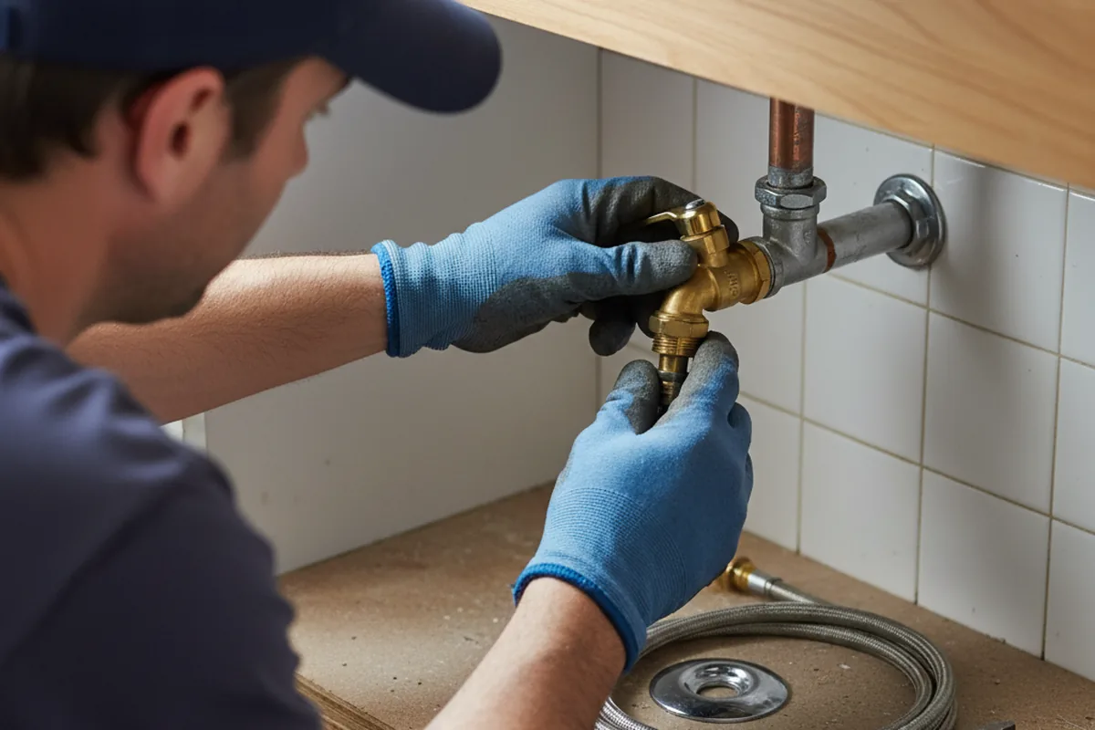Shutoff valve and fitting work during Emergency Plumbing in South Lebanon
